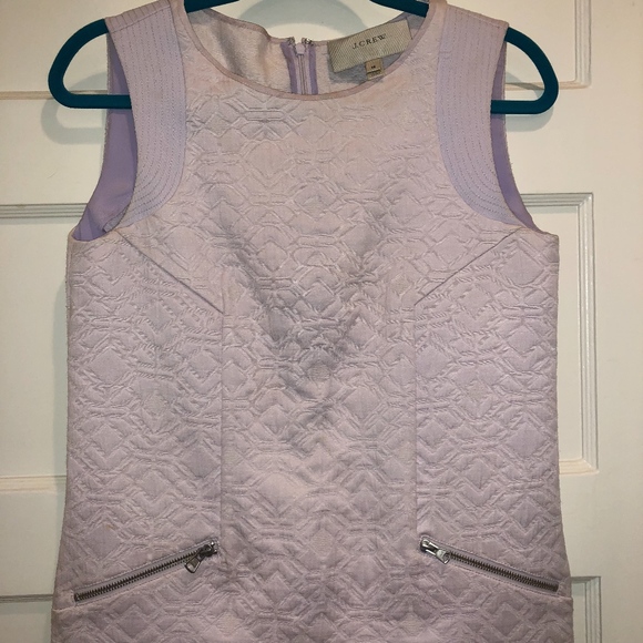 J. Crew Jacquard Zip Pocket Shift Dress - Lilac XS - Picture 5 of 8